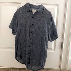 Billy Reid Chambray Short Sleeve Button-Up